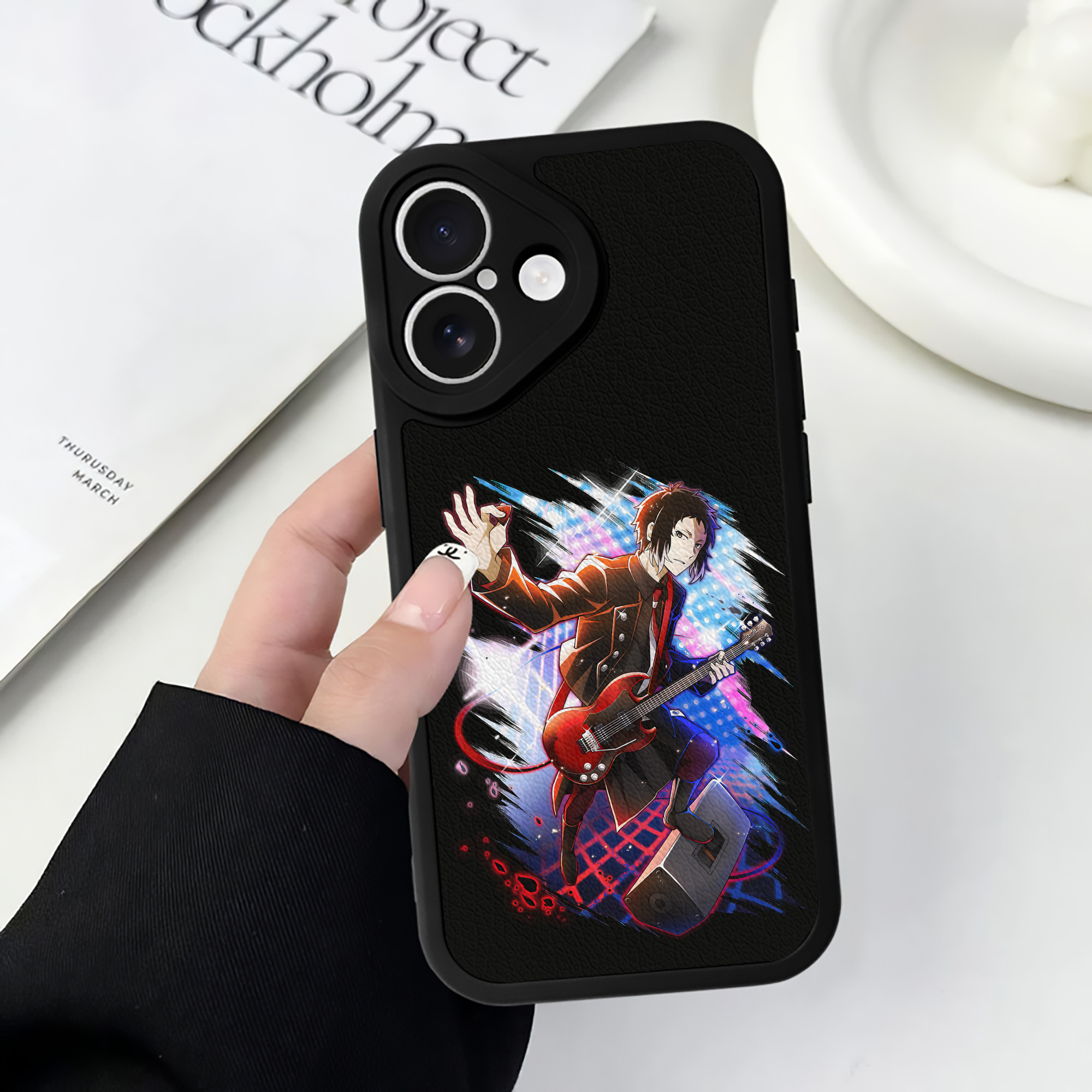 （画像用） 文豪ストレイドッグス Bungo Stray Dogs 【iPhone 16シリーズ対応】シリコンスマホケース（レザー調） 材質：シリコン
